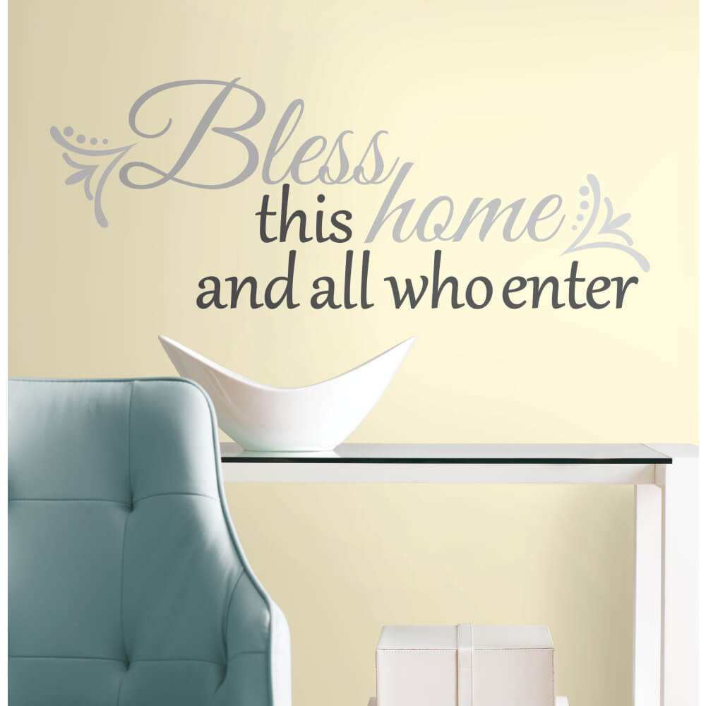 Bless this Home Wall Decal Installed2 | Wallhogs