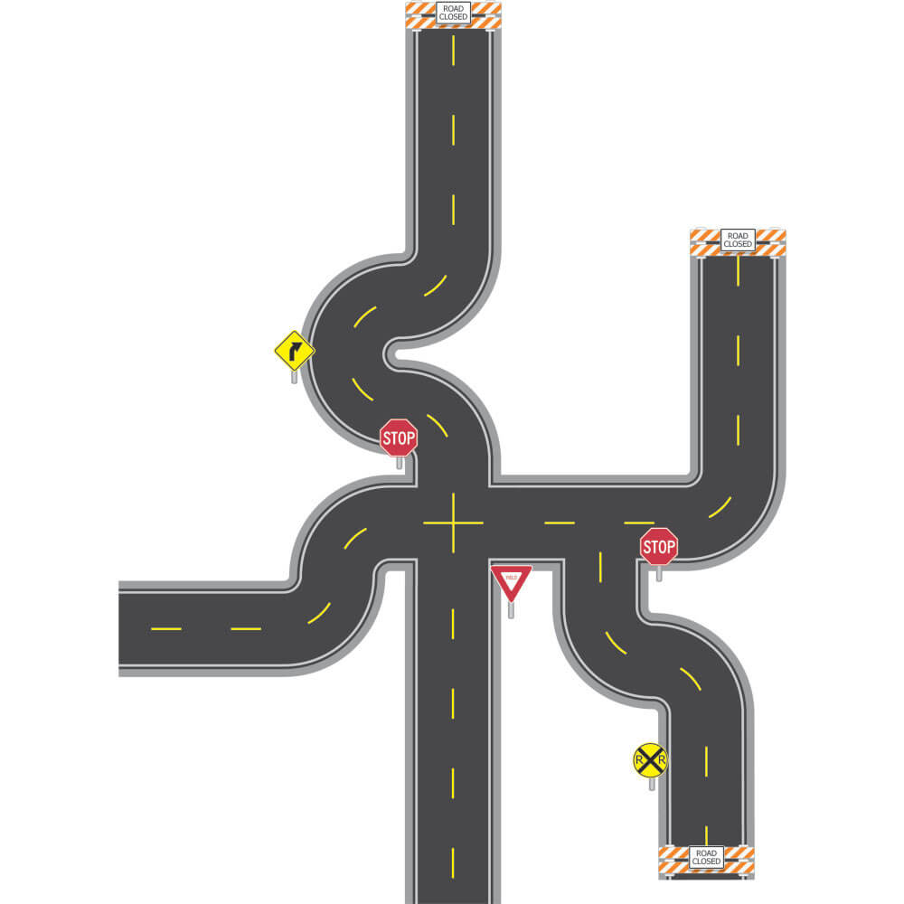 Build-a-Road Wall Decals Assembled | Wallhogs