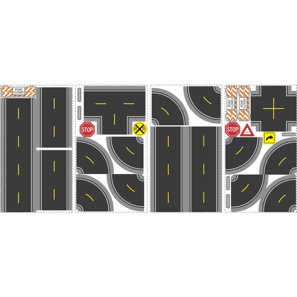 Build-a-Road Wall Decals Printed | Wallhogs