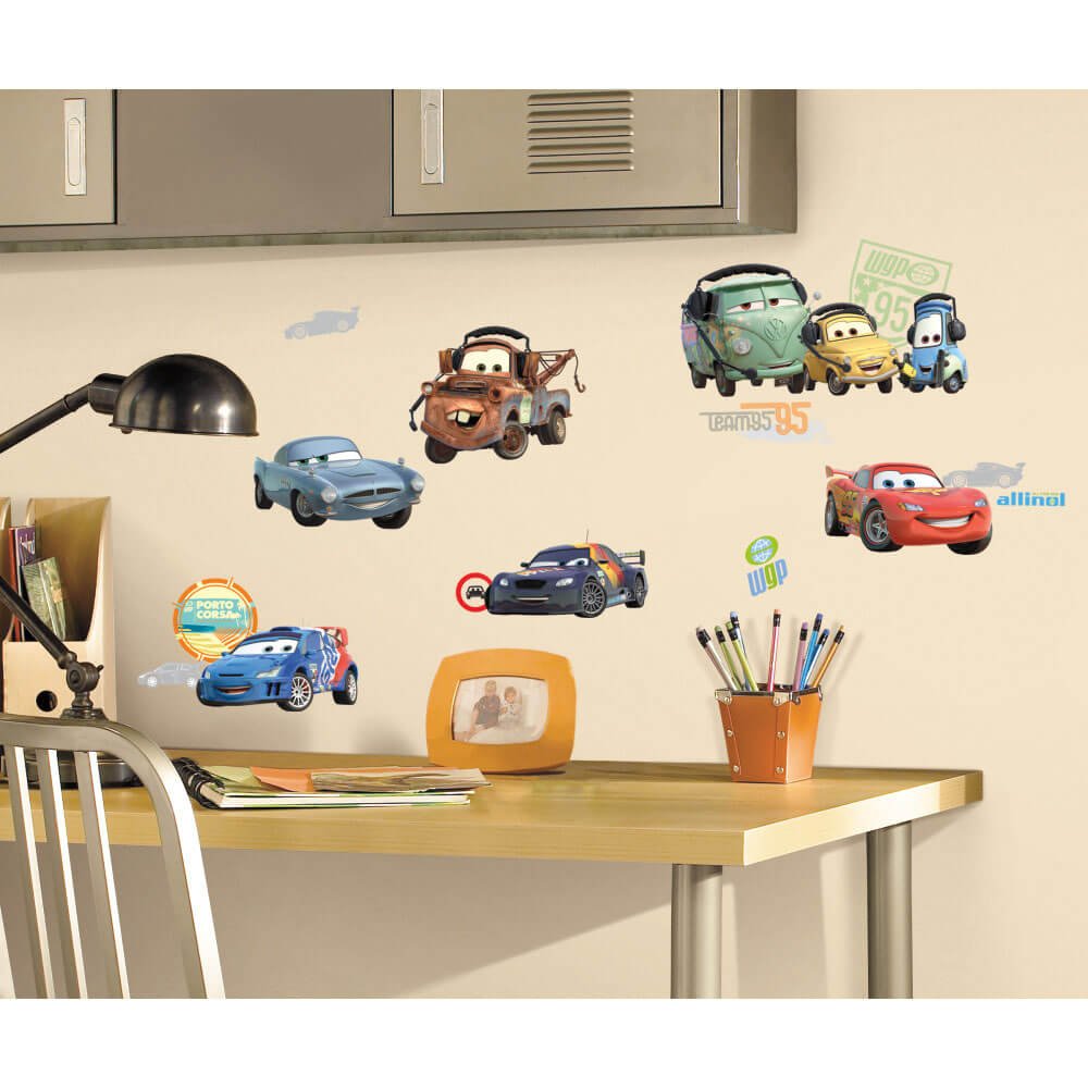 Cars 2 Wall Decals Installed | Wallhogs