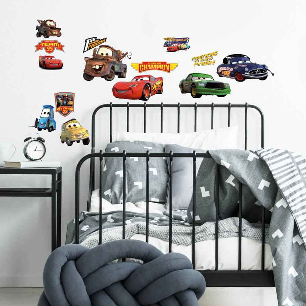 Piston Cup Champs Wall Decals Installed | Wallhogs