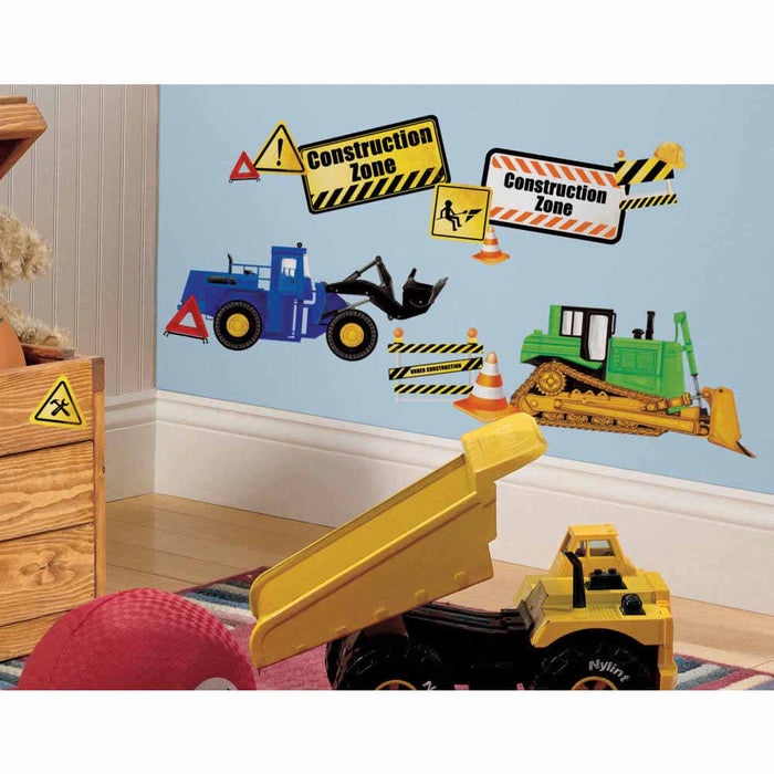 Construction Heavy Equipment Wall Decals Installed