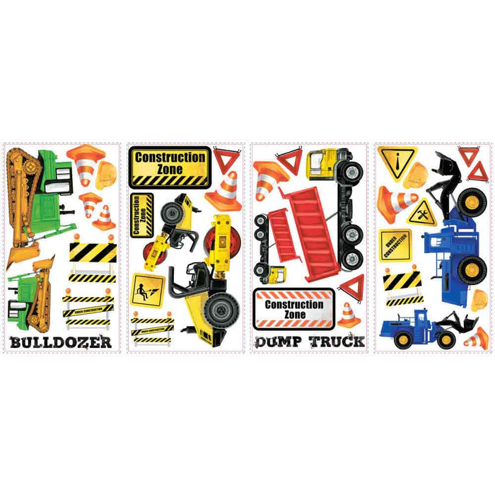 Construction Heavy Equipment Wall Decals Printed
