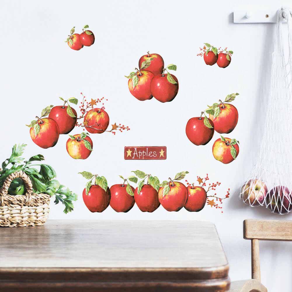 Country Apples Wall Decals Installed | Wallhogs