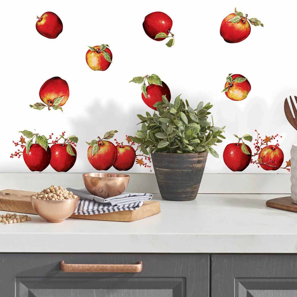 Country Apples Wall Decals in Kitchen | Wallhogs