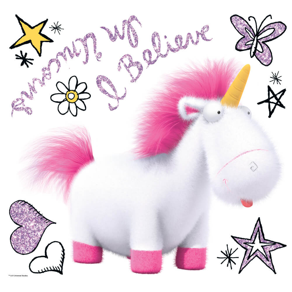 Despicable Me Unicorn Decal Printed | Wallhogs