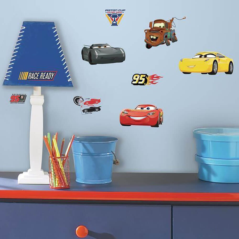 Disney Cars 3 Wall Decals Displayed | Wallhogs