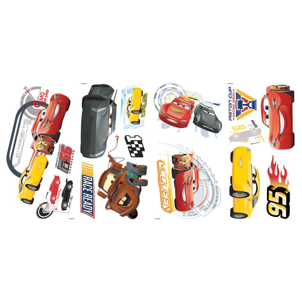Disney Cars 3 Wall Decals Printed Sheet | Wallhogs