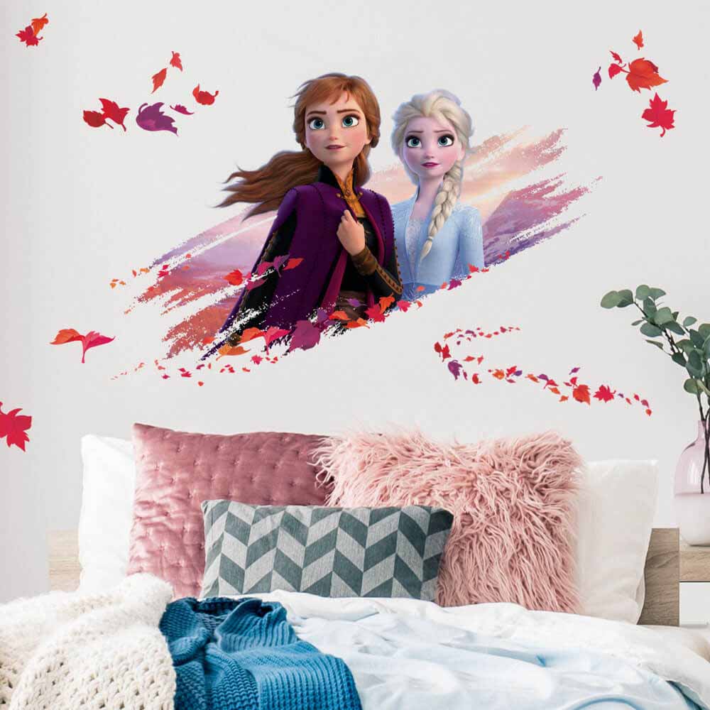 Disney's Frozen 2 Elsa & Anna Wall Decals Installed