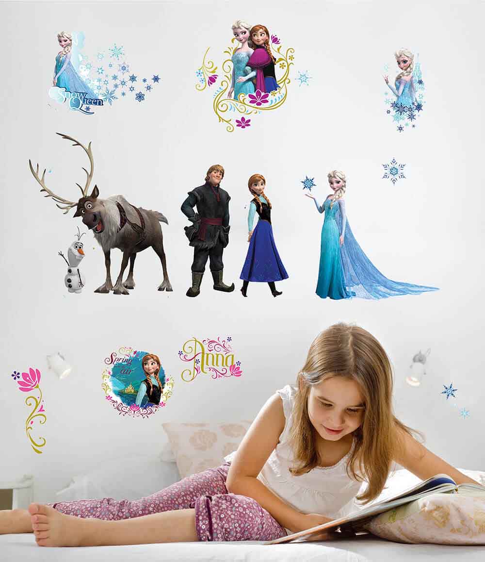 Frozen Movie Wall Decals w/Glitter Installed