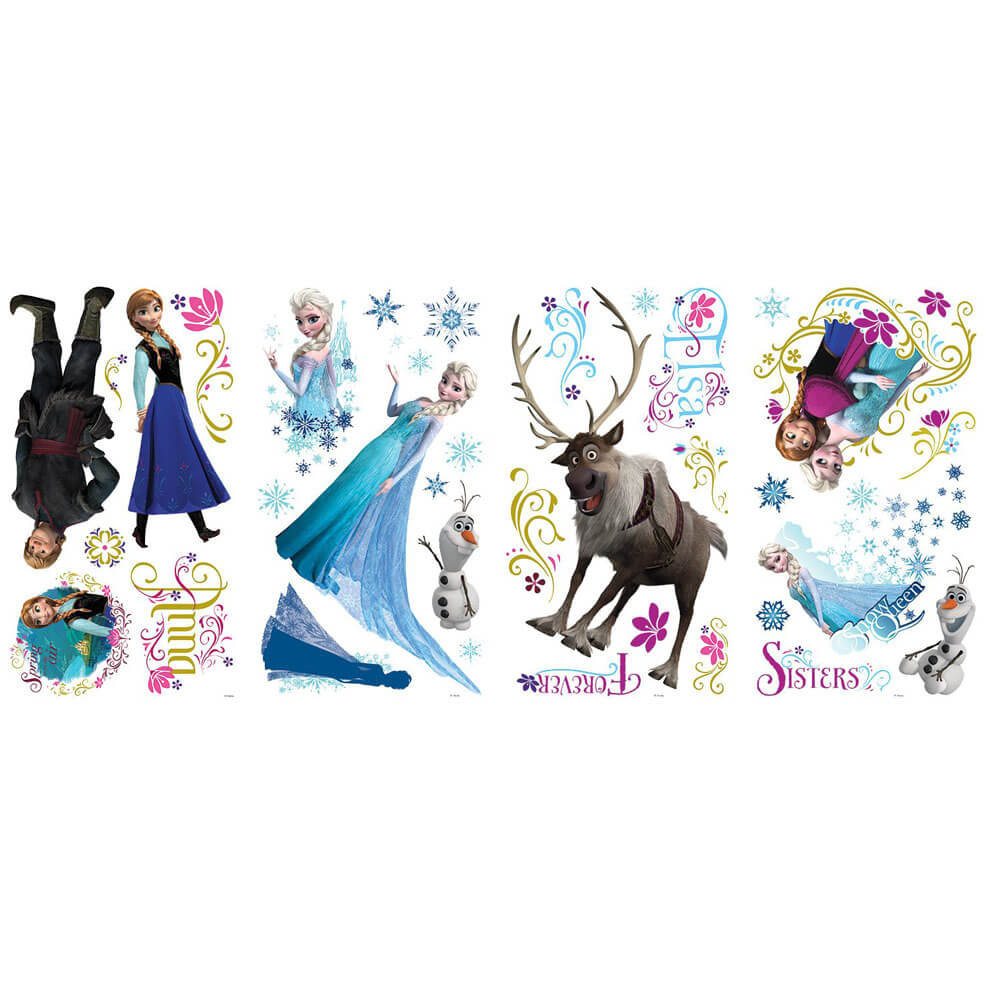 Frozen Movie Wall Decals w/Glitter Printed