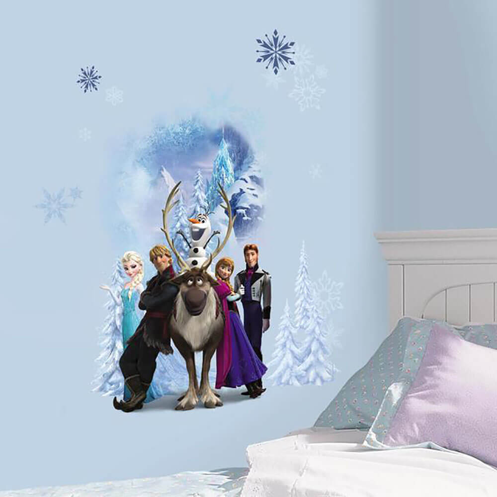 Disney's Frozen Group Giant Wall Decal Installed