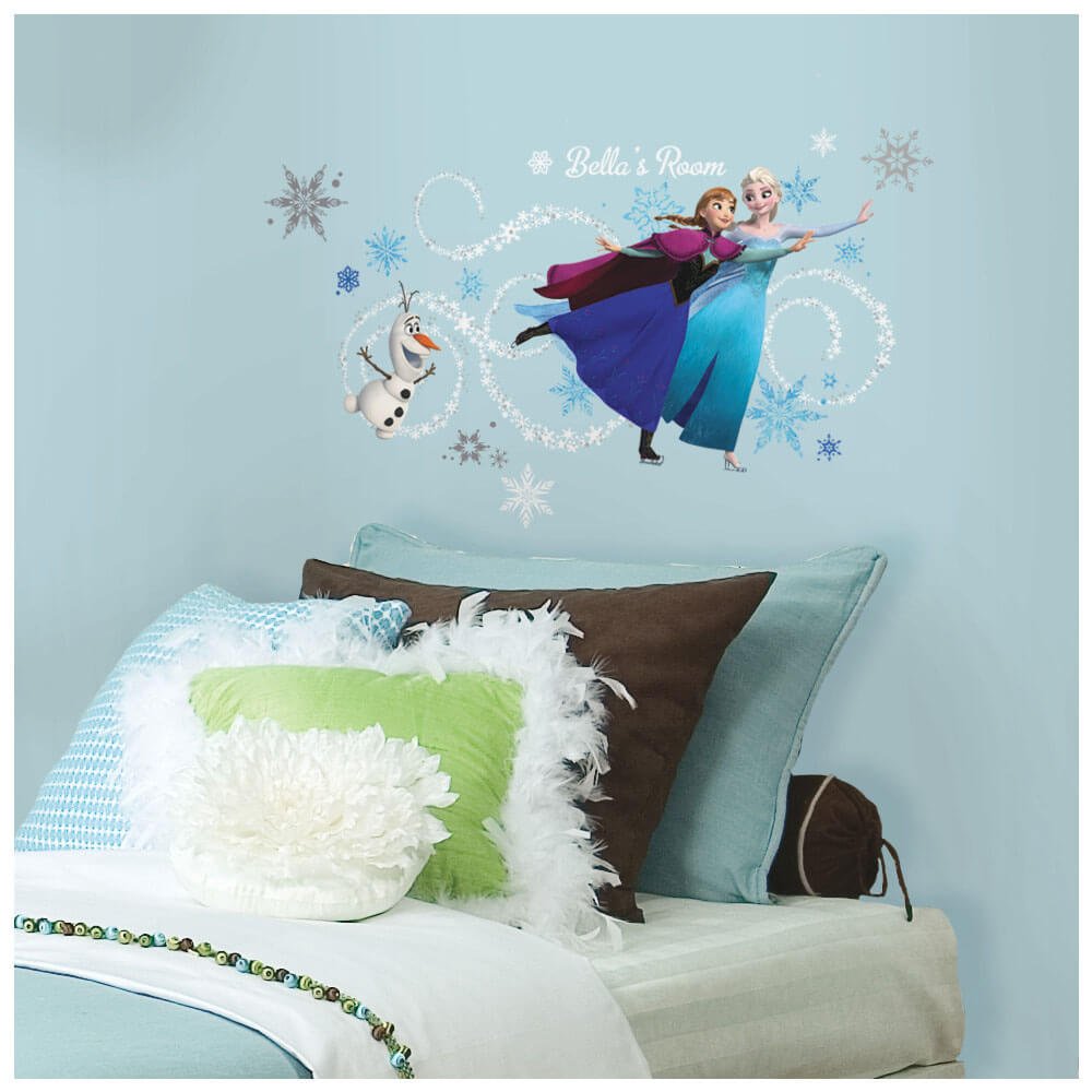 Disney's Frozen Headboard Wall Decals w/Personalization Installed