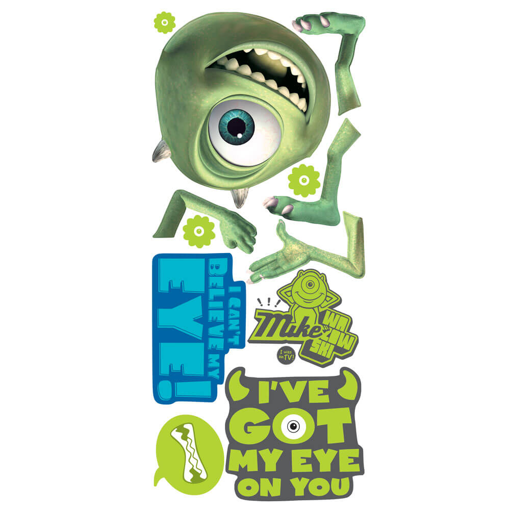 monsters inc logo printable Disney's "Monsters Inc." Mike Giant Wall Decal 22"x25"