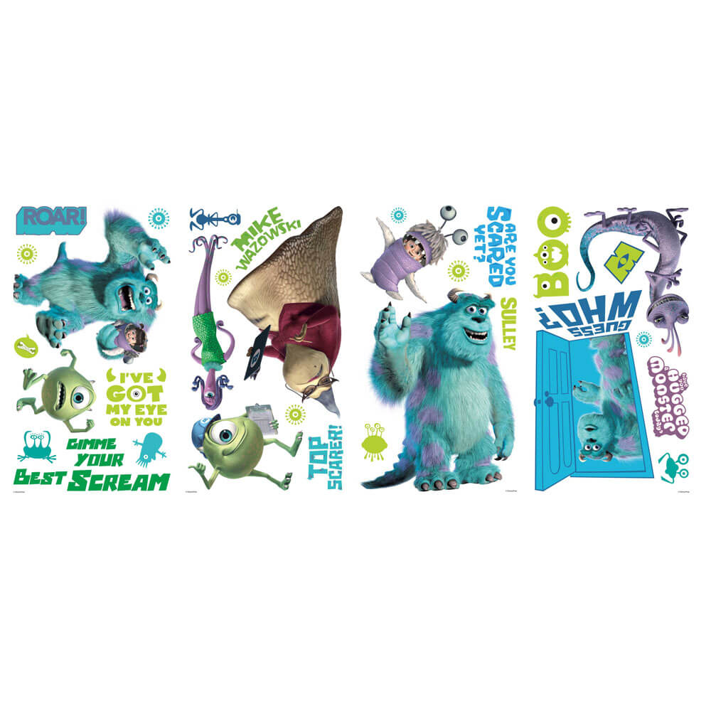 Disney's Monsters Inc. Wall Decals Printed Sheet