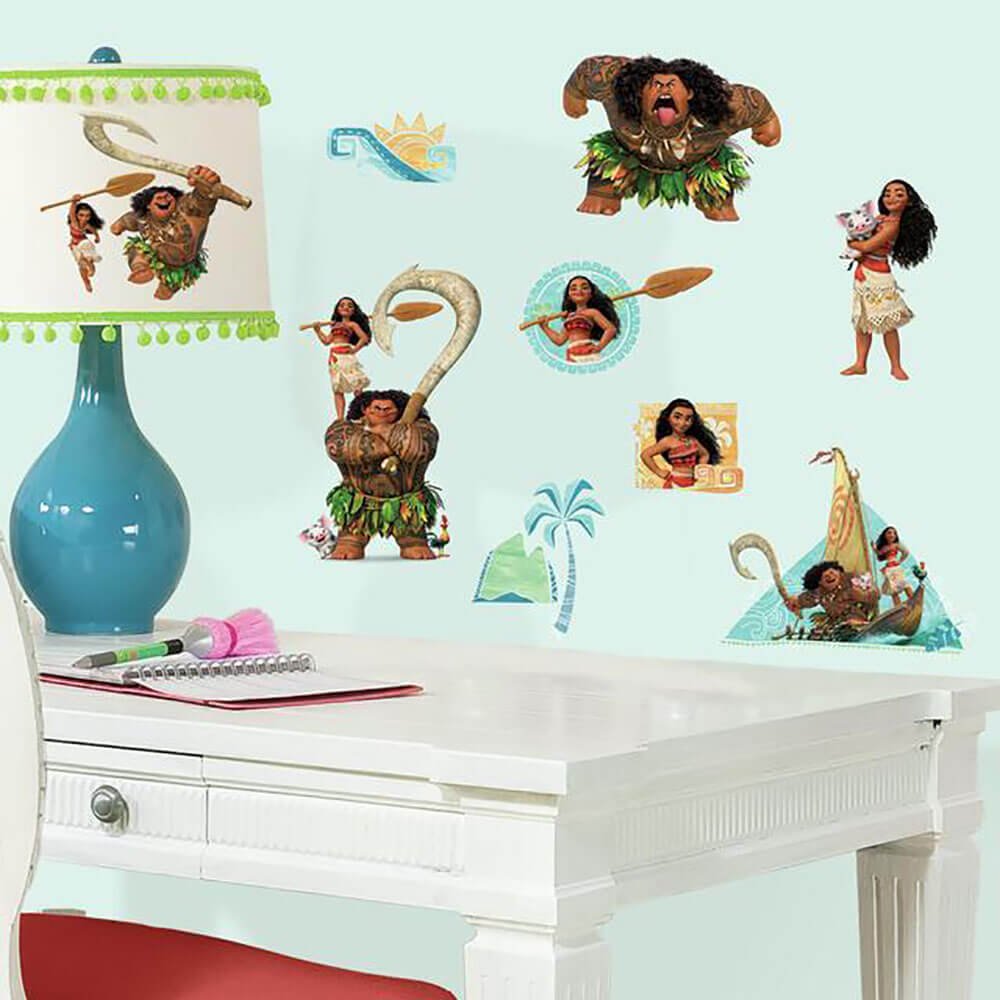 Princess Moana Wall Decals Installed | Wallhogs