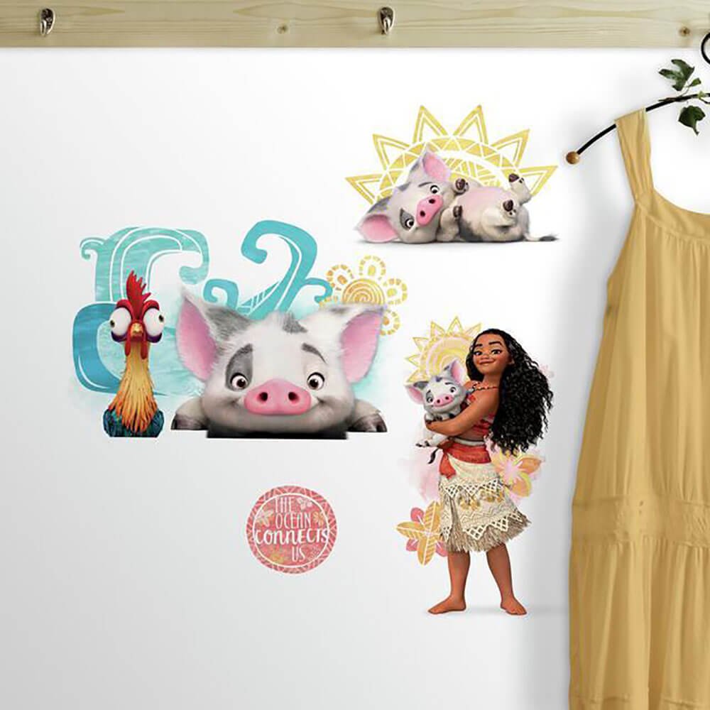 Moana & Friends Wall Decals Installed | Wallhogs