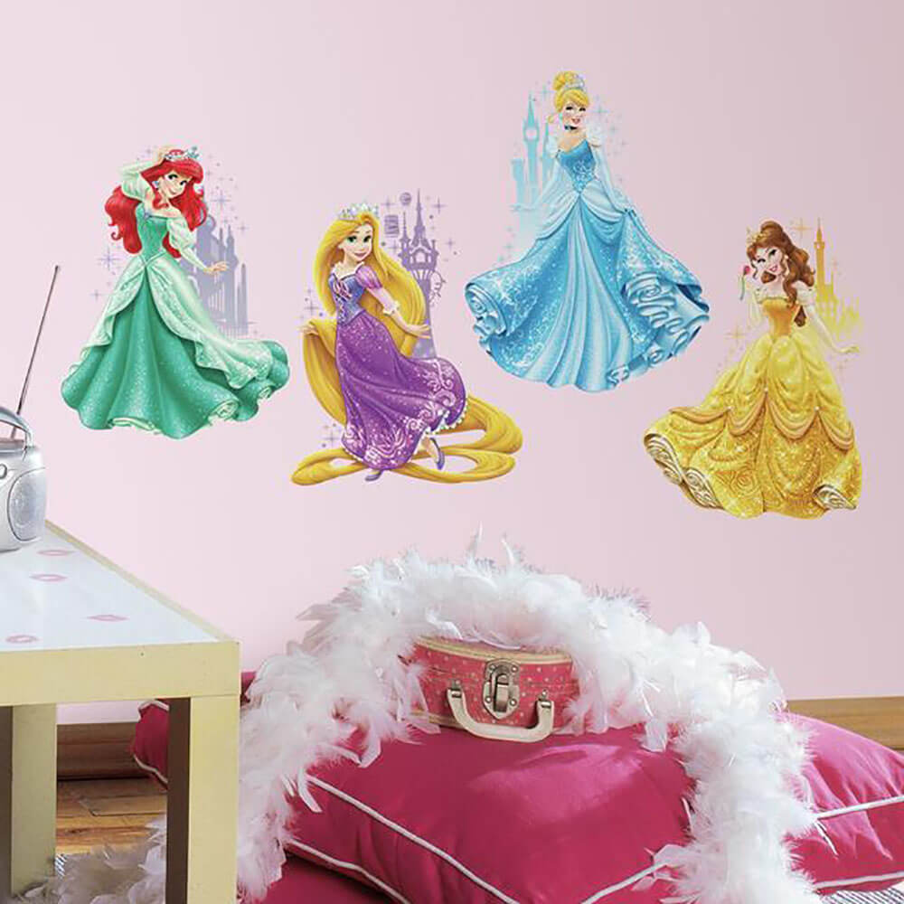 Disney Princesses & Castle Wall Decals Installed