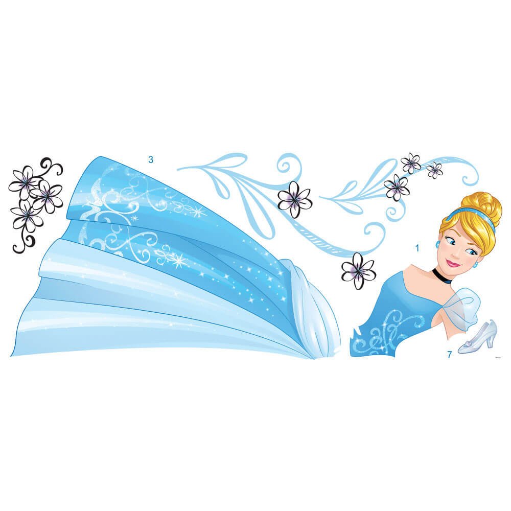 Disney Princess Cinderella Wall Decal Printed Sheet