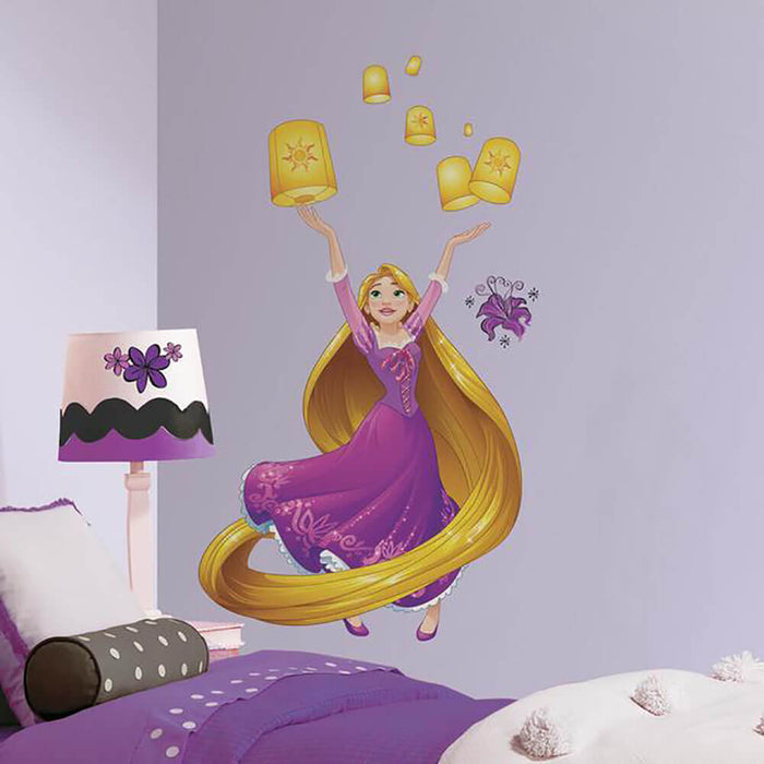 Rapunzel Sparkling Wall Decal w/Glitter Installed