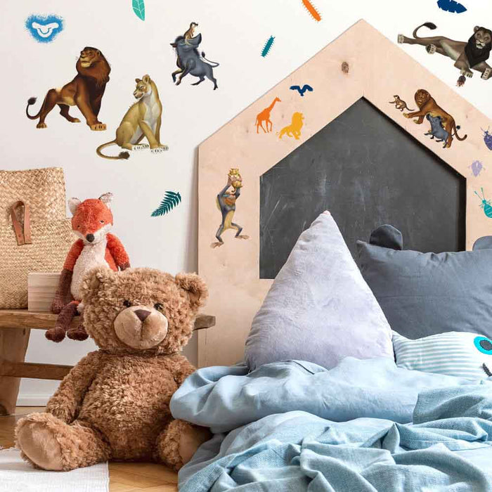 Lion King Characters Wall Decals Installed | Wallhogs