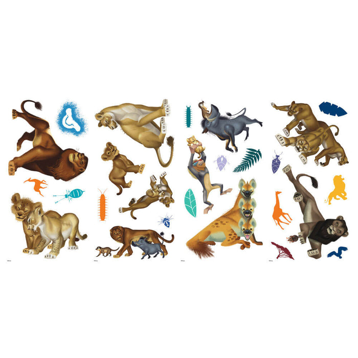 Lion King Characters Wall Decals Printed Sheet