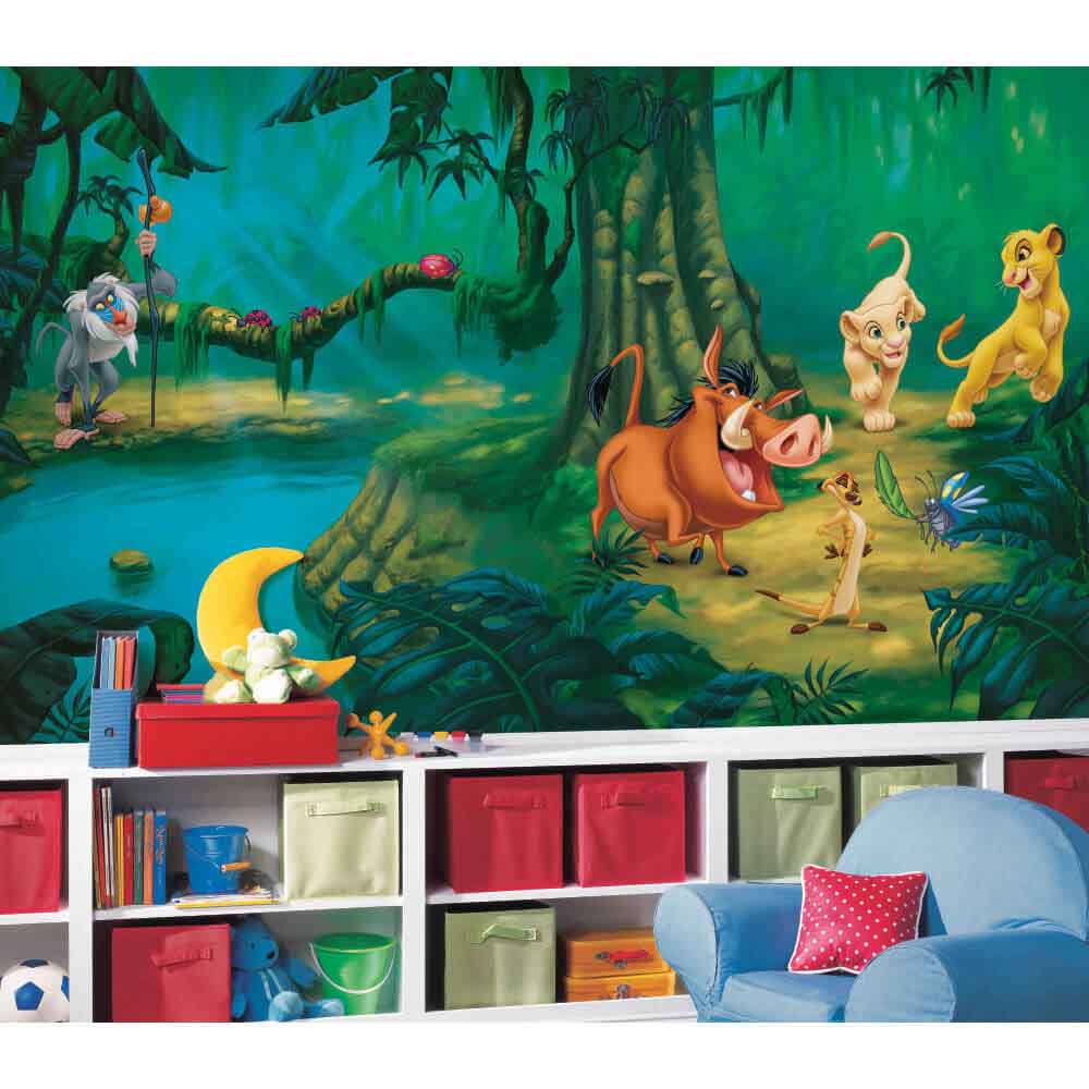 Lion King Pre-pasted Wall Mural Installed | Wallhogs