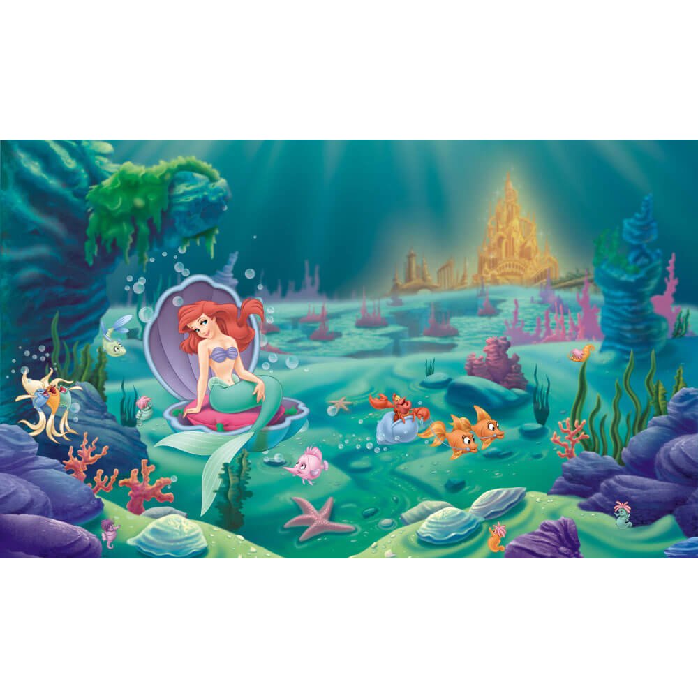Little Mermaid Pre-pasted Wall Mural Assembled