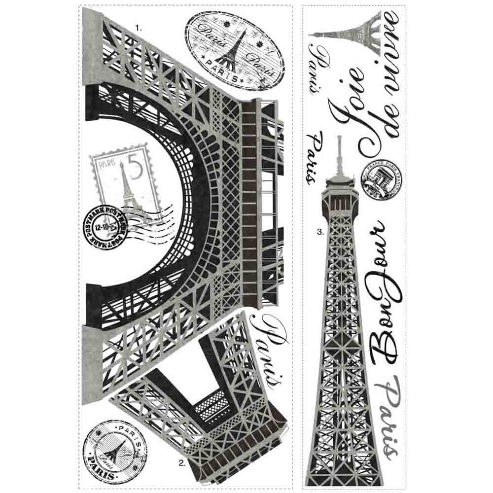 Eiffel Tower Wall Decal Printed | Wallhogs