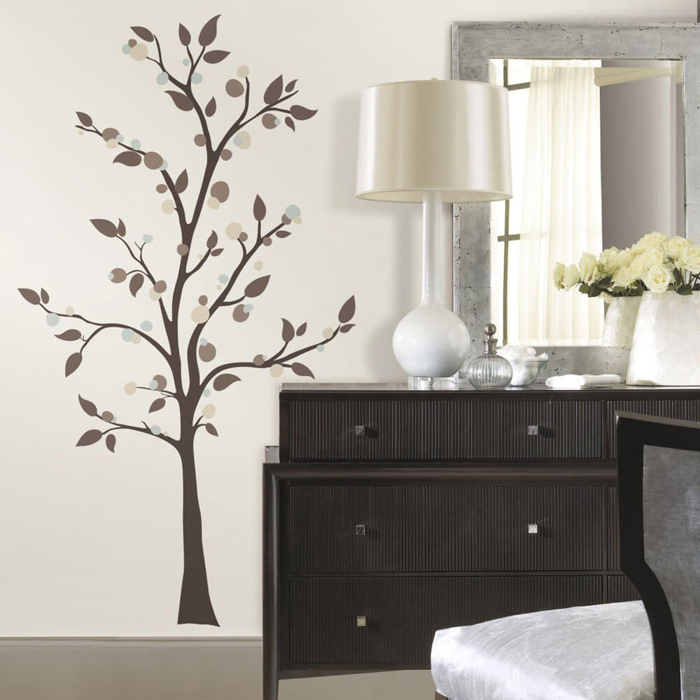 Elegant Tree Wall Decal Installed | Wallhogs