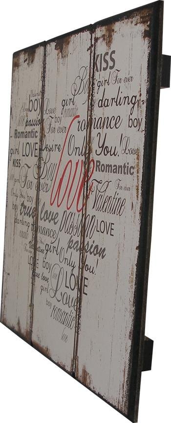 Love Heart Wood Plaque 15.5