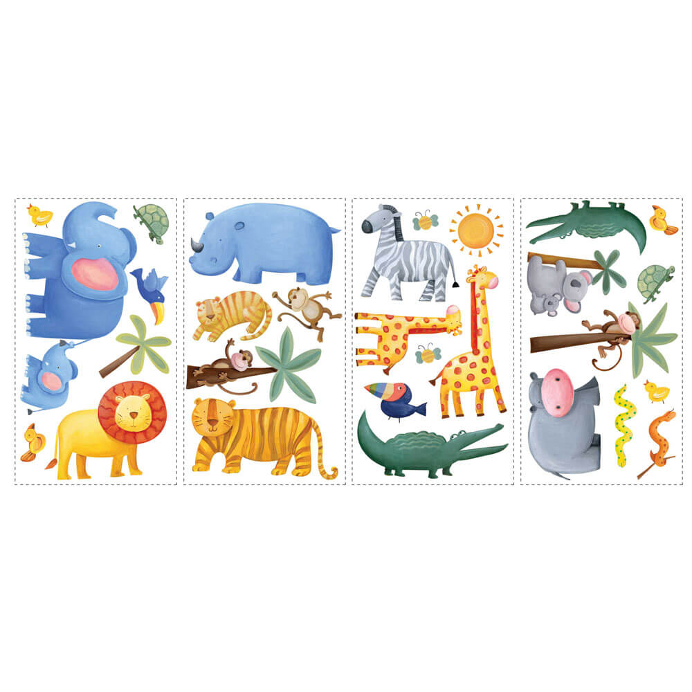 Jungle Adventure Wall Decals Printed Sheet
