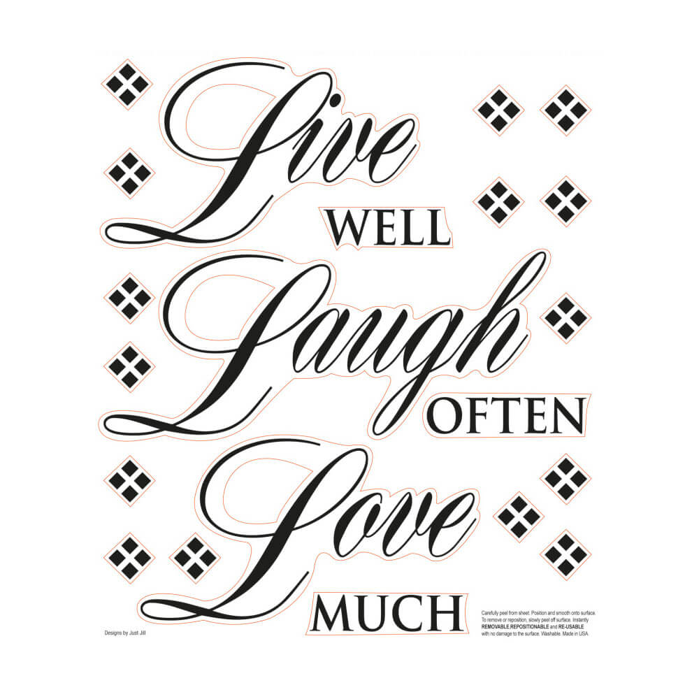 Live Laugh Love Decal Printed | Wallhogs