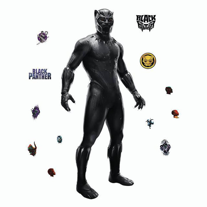 Black Panther Giant Wall Decal Assembled