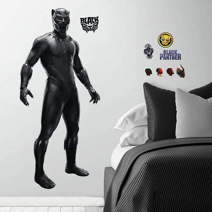 Black Panther Giant Wall Decal Installed | Wallhogs