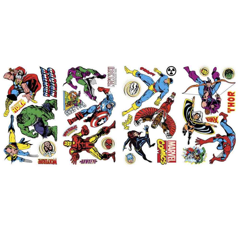 Marvel Comics Classics Wall Decals Printed Sheet