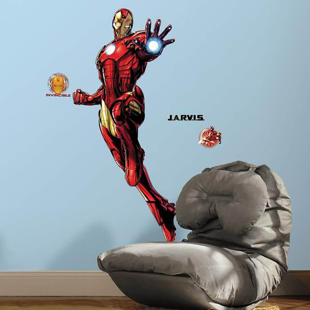 Iron Man Glow Wall Decal Installed | Wallhogs