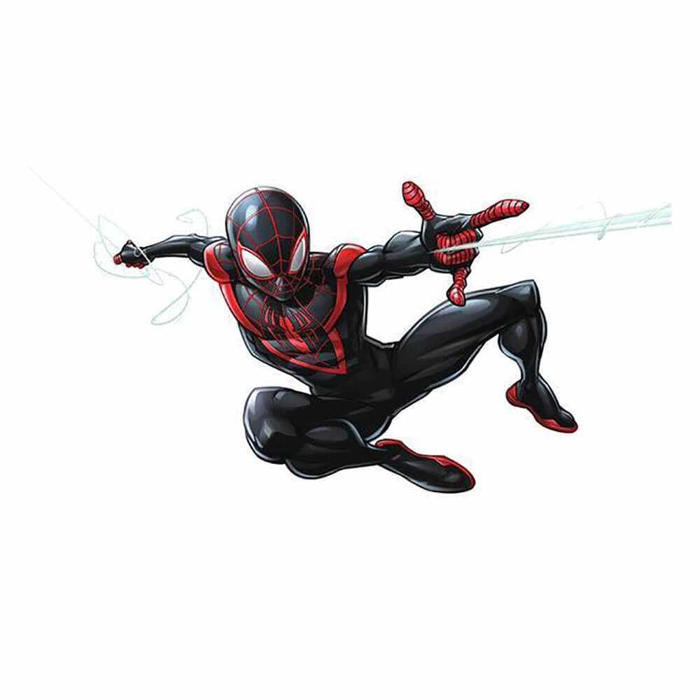 Spiderman Miles Morales Giant Wall Decal Assembled