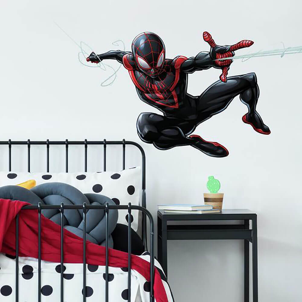 Spiderman Miles Morales Giant Wall Decal Installed