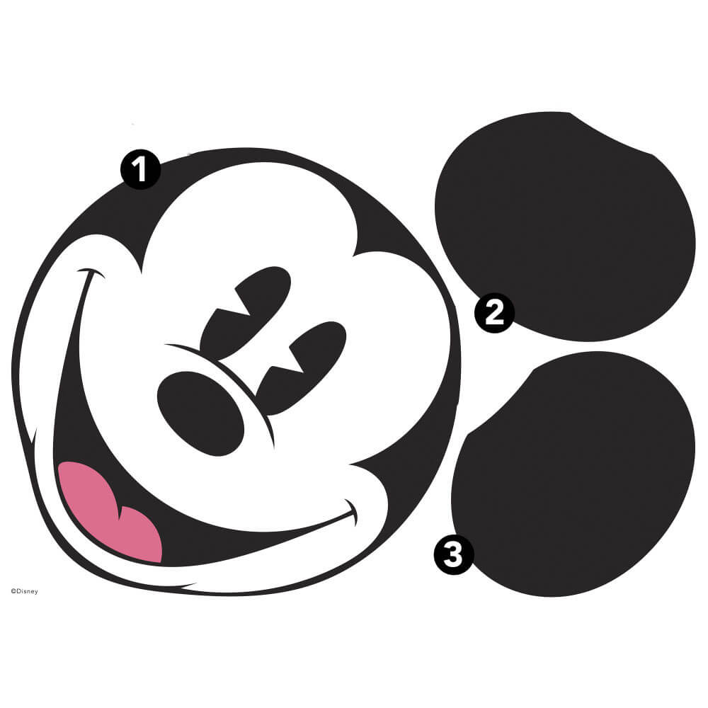 Mickey Mouse XL Head Wall Decal Printed