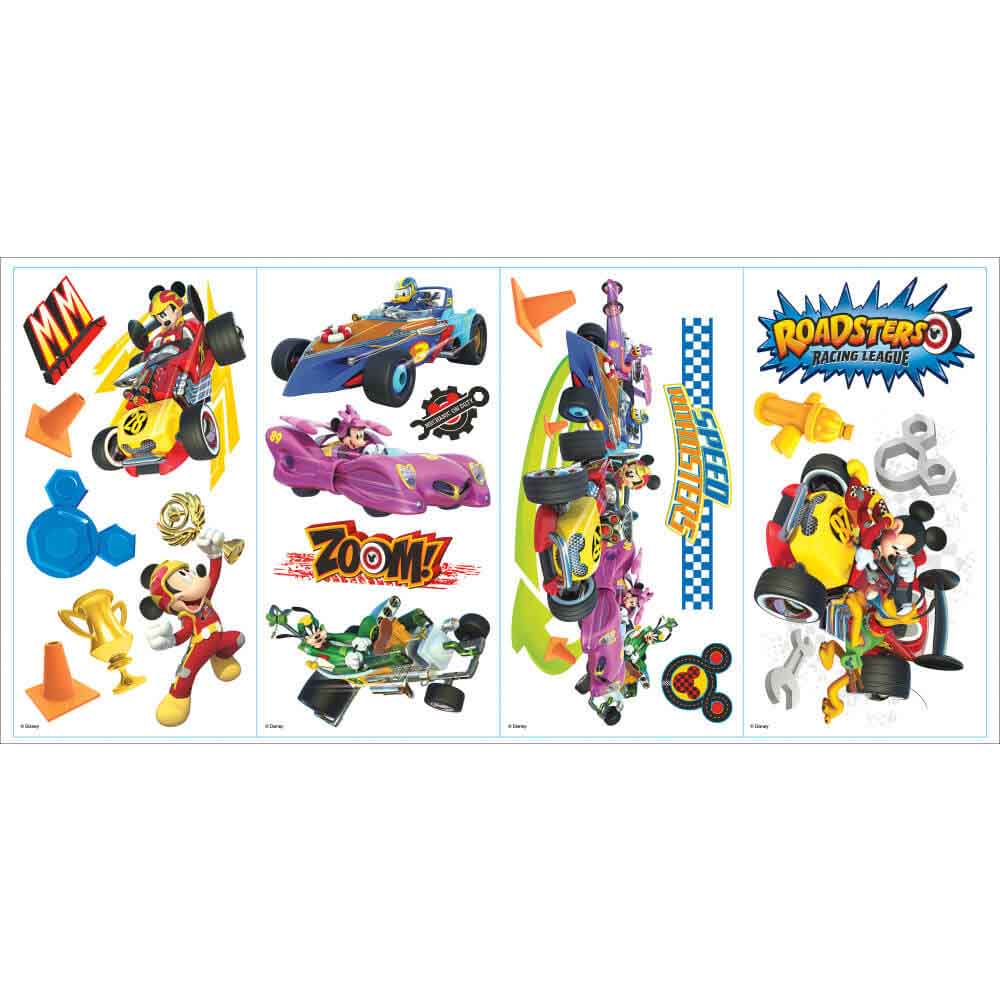 Mickey Mouse Roadster Racers Wall Decals Printed