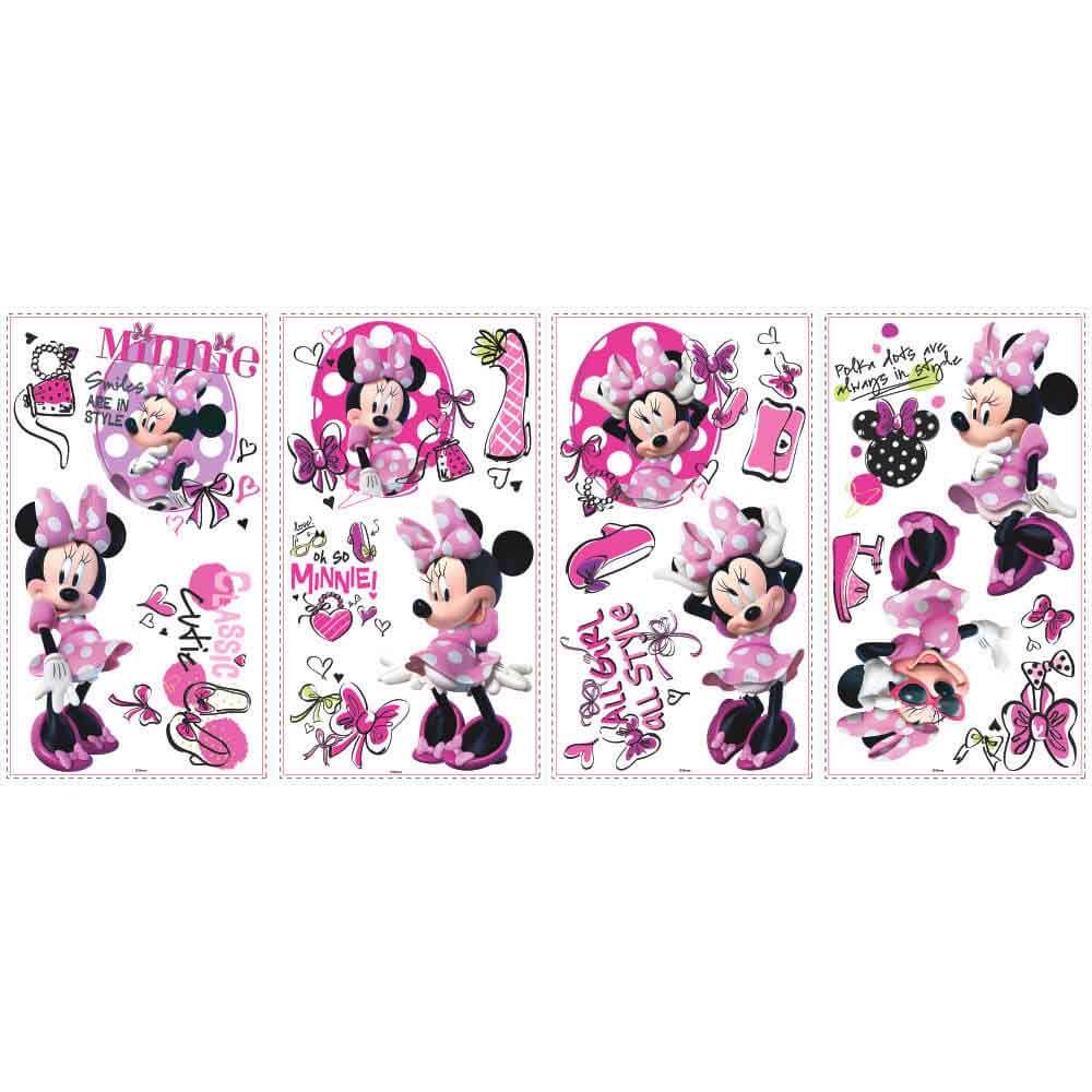 Minnie Fashionista Wall Decals Printed | Wallhogs
