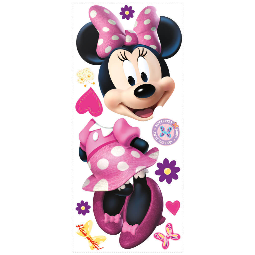 Minnie Mouse Bow-tique Giant Wall Decal Printed