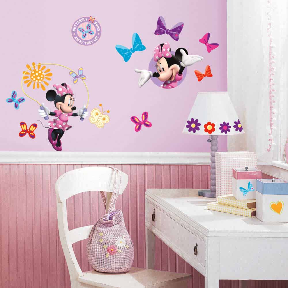 Minnie Bow-tique Wall Decals Installed