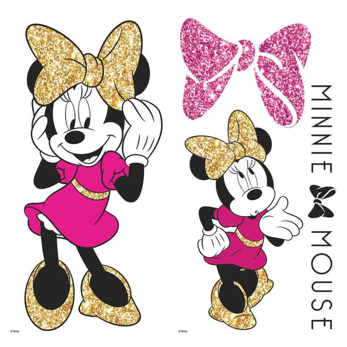 Minnie Mouse Wall Decals w/Glitter Printed2