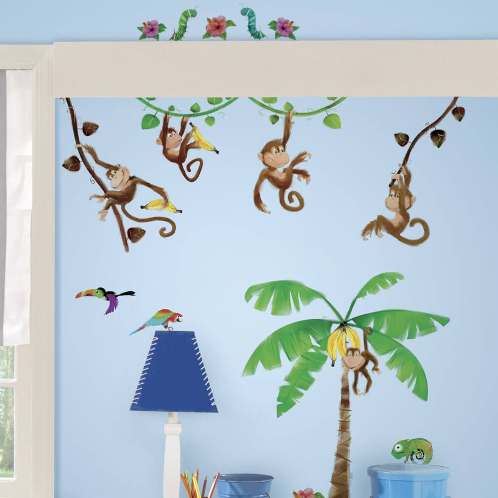 Monkey Business Wall Decals Installed | Wallhogs