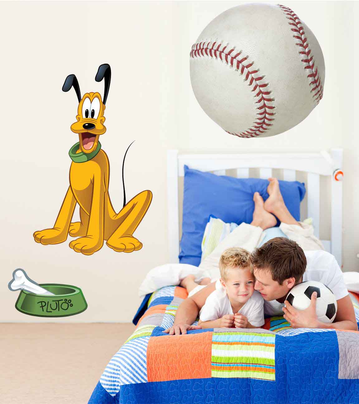 Pluto Wall Decal Installed | Wallhogs