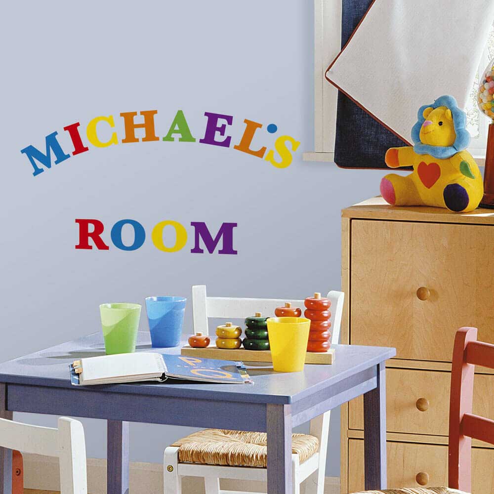 Primary Letters Wall Decals Installed | Wallhogs