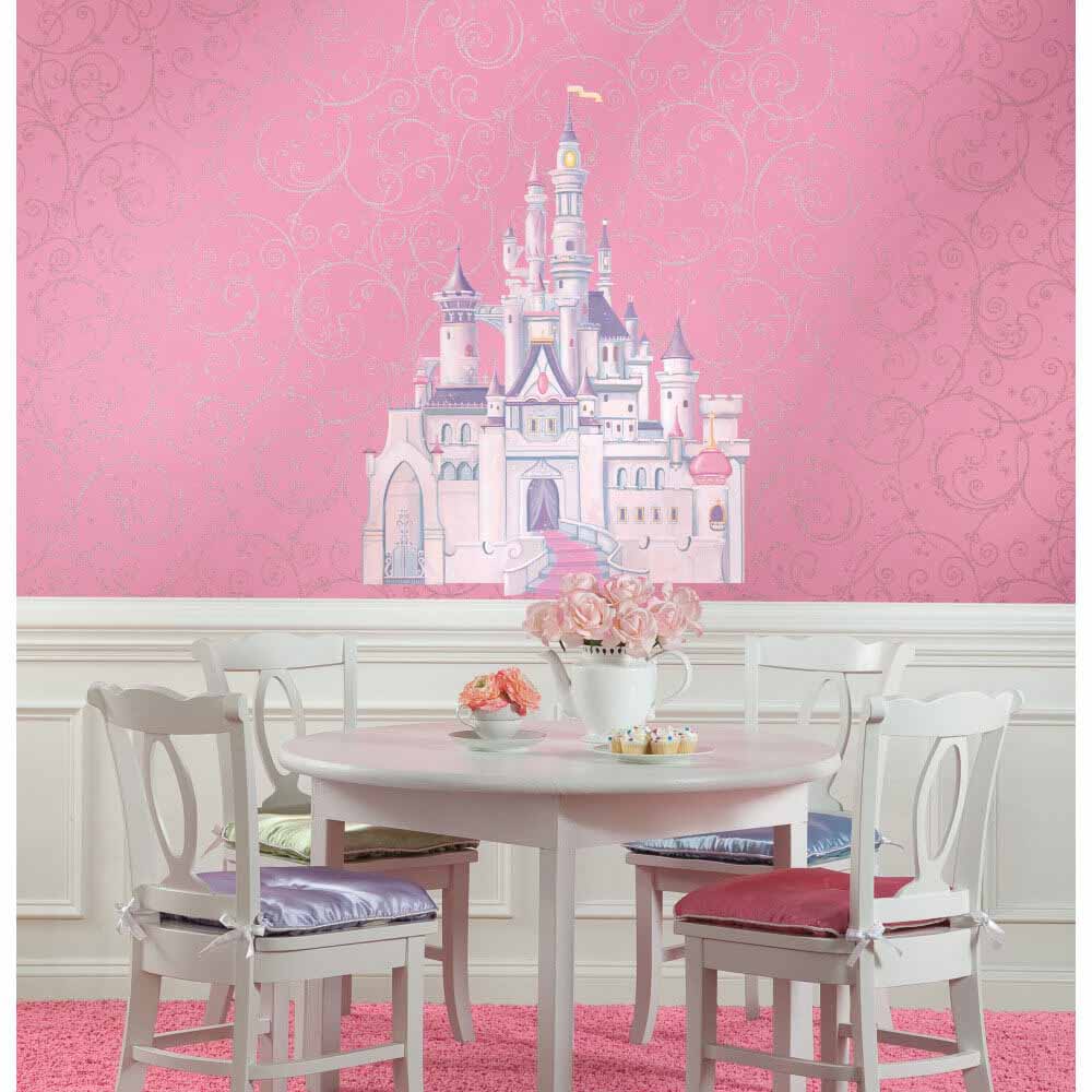Disney Cinderella Princess Castle Wall Decal Installed