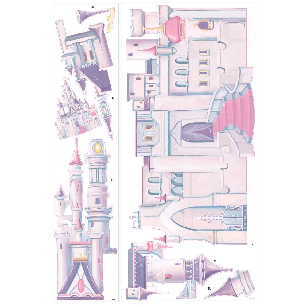 Disney Princess Castle Wall Decal Printed Sheet